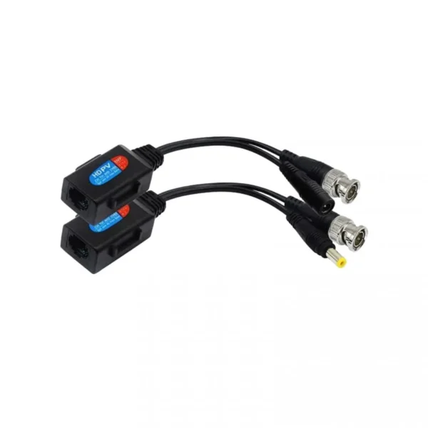 Paire de Balun vidéo et alimentation | Emetteur / Récepteur | HDCVI / TVI / AHD | RJ45